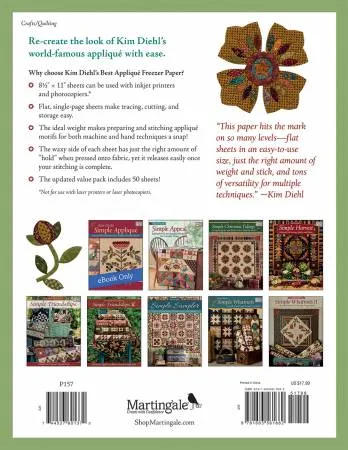 Kim Diehl's Best Applique Freezer Paper