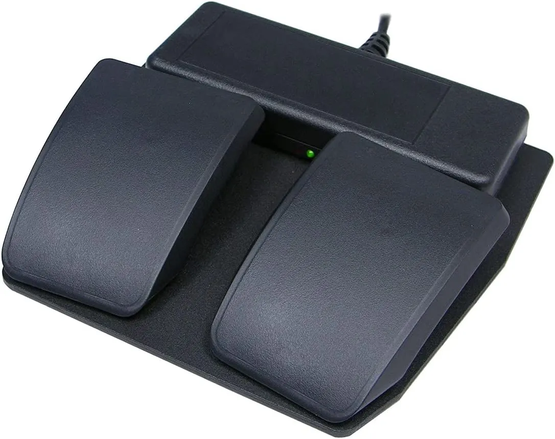 Kinesis Dual Action Foot Switch with Input Jack FS22A-JSB FS-22AJ-JSB