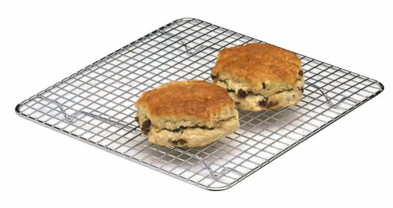 KitchenCraft Chrome Plated Square Cake Cooling Tray 25cm