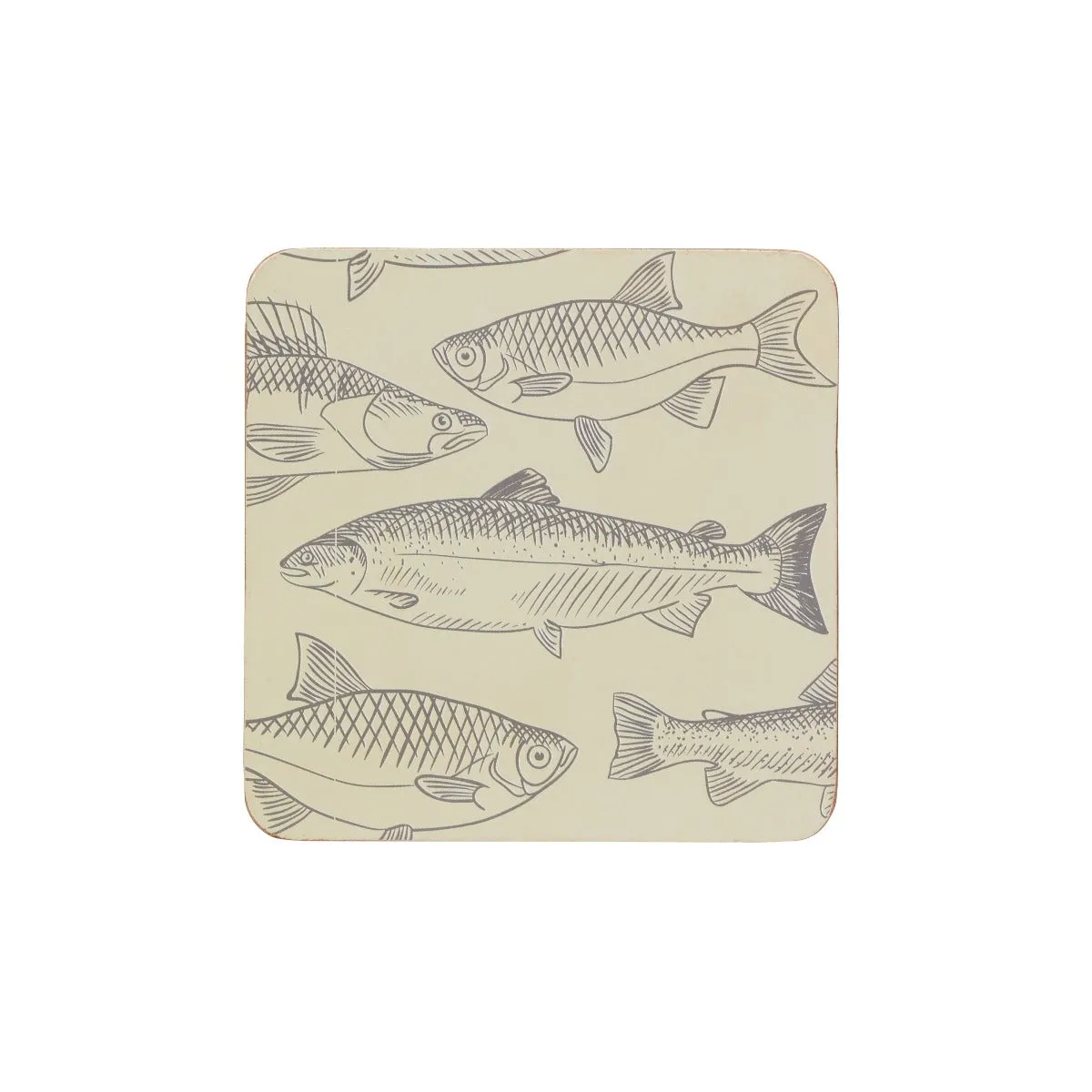 KitchenCraft Fish Cork Coasters x4