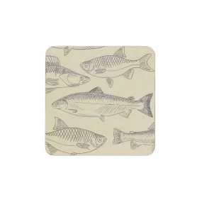 KitchenCraft Fish Cork Coasters x4