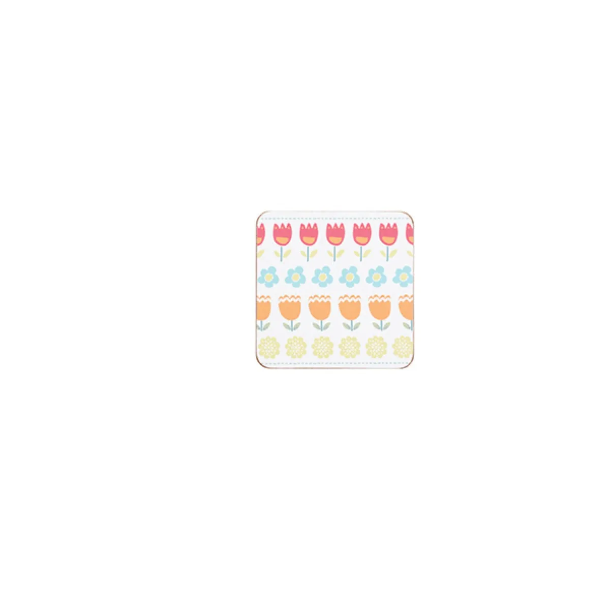 KitchenCraft Folky Floral Cork Coasters x4