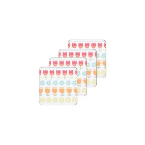 KitchenCraft Folky Floral Cork Coasters x4