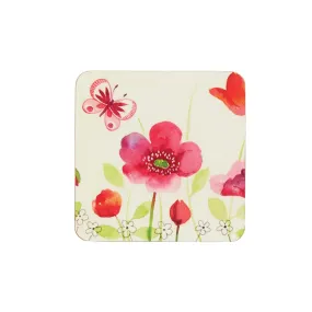 KitchenCraft Poppy Field Cork Coasters x4
