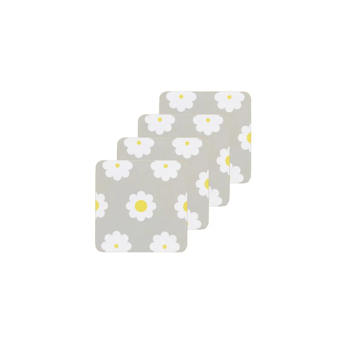 KitchenCraft Retro Flower Cork Coasters x4