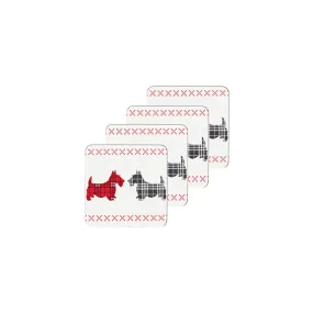 KitchenCraft Scottie Dog Cork Coasters x4