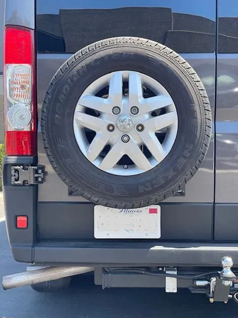Landed Gear Rear Door Spare Tire Carrier for Promaster Vans