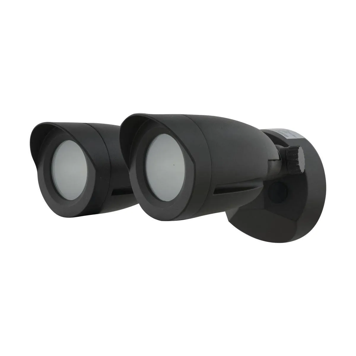 LED Security Light; Dual Head; Black Finish; 4000K