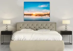 Matthew 1926 With God All Things Are Possible Canvas Wall Art Print - Christian Canvas Wall Art