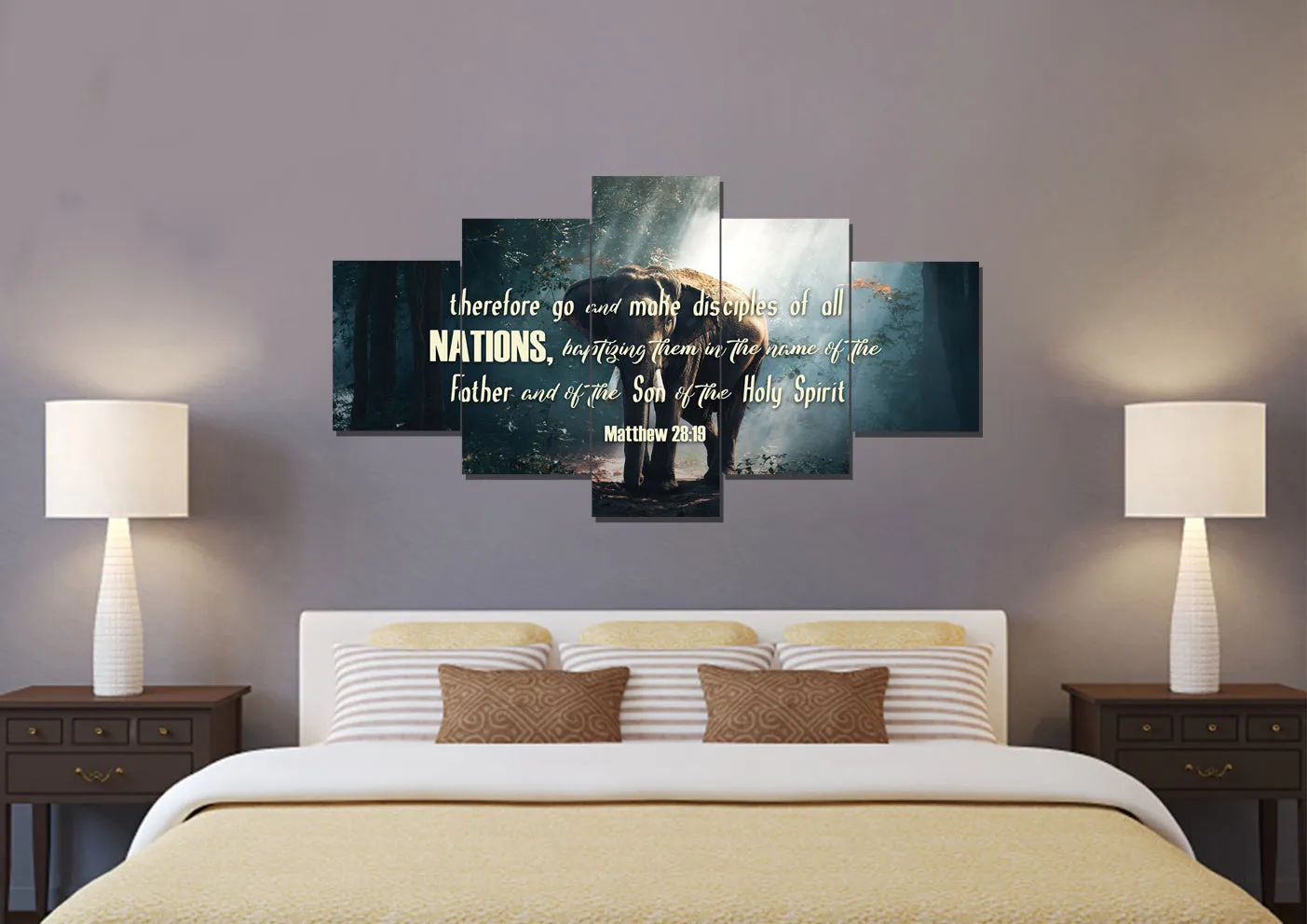 Matthew 2819 Canvas Wall Art Print S - Christian Canvas Wall Art