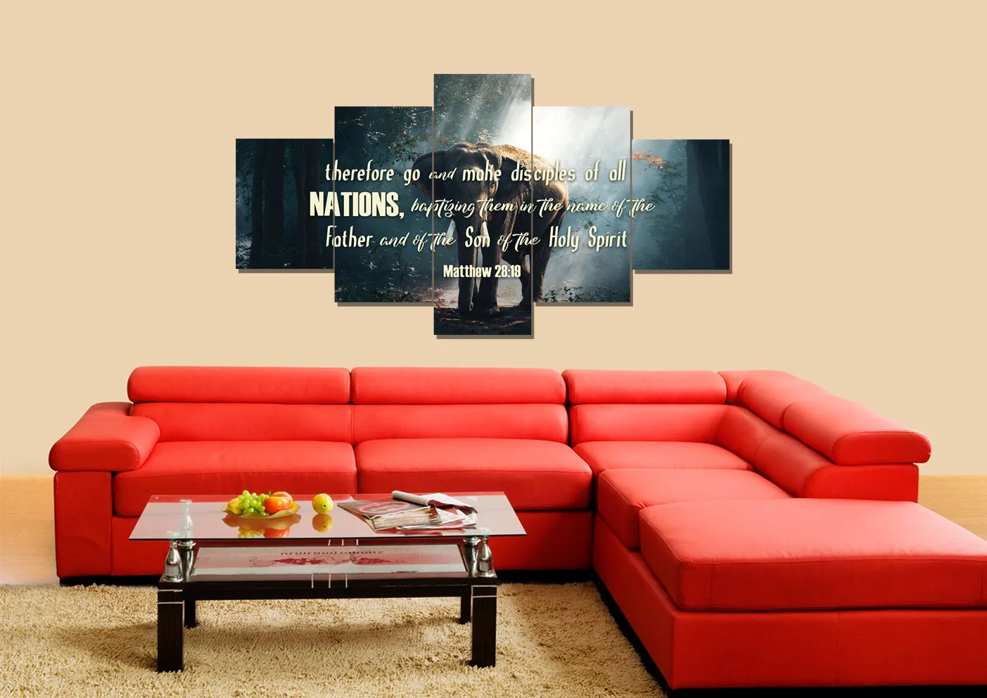 Matthew 2819 Canvas Wall Art Print S - Christian Canvas Wall Art