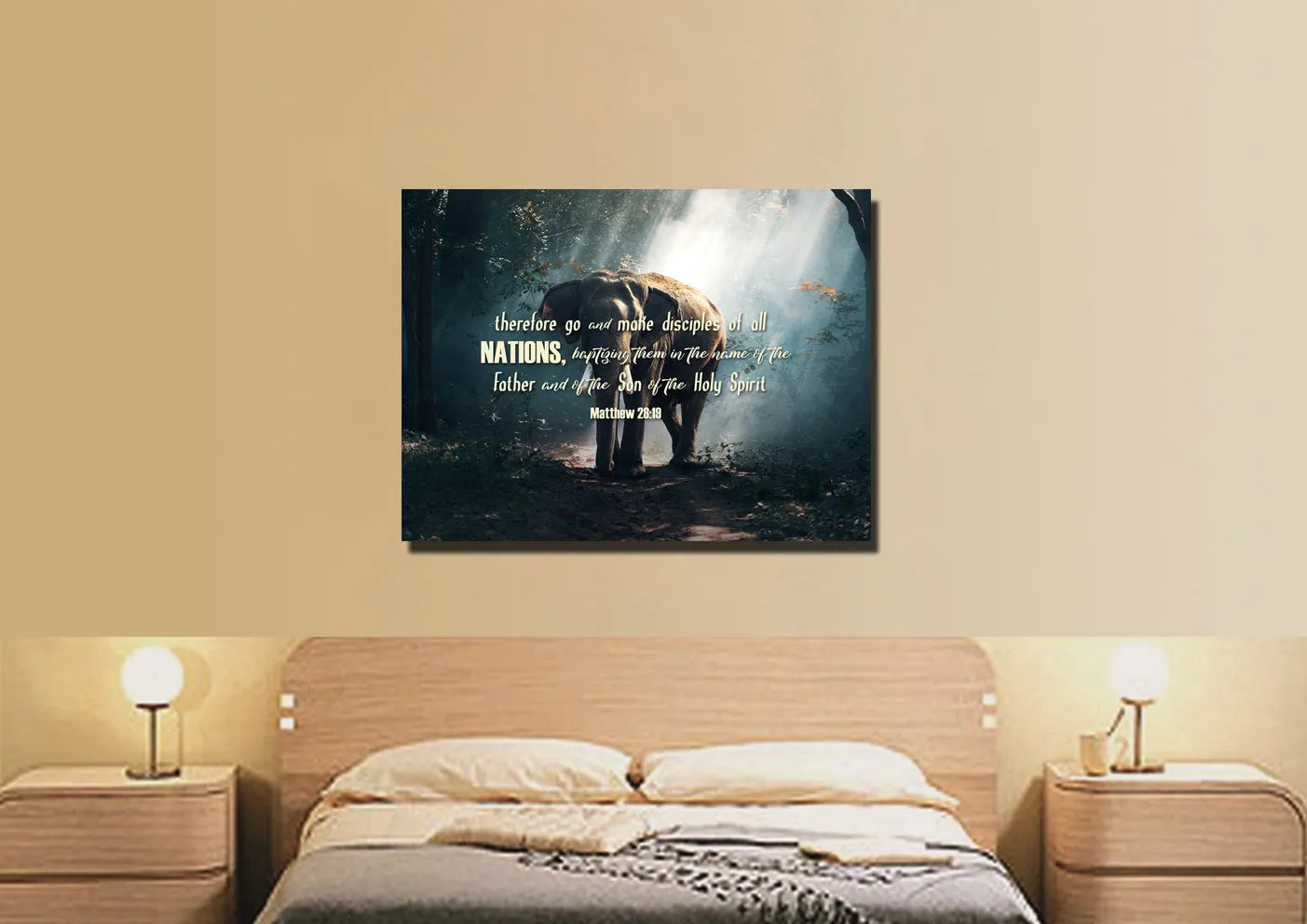 Matthew 2819 Canvas Wall Art Print S - Christian Canvas Wall Art