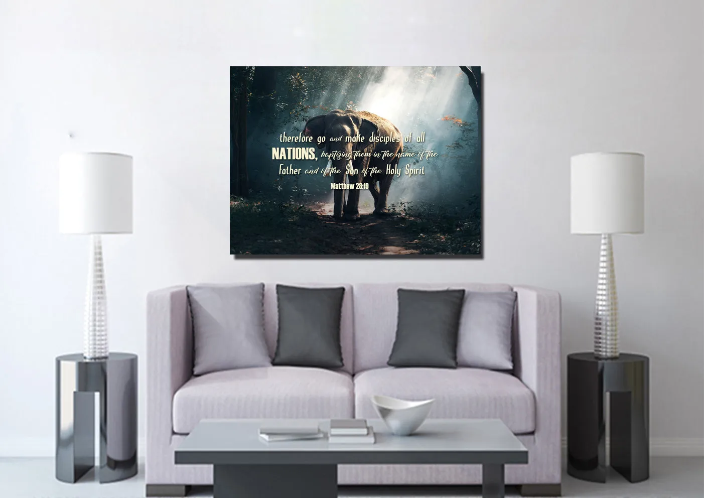 Matthew 2819 Canvas Wall Art Print S - Christian Canvas Wall Art