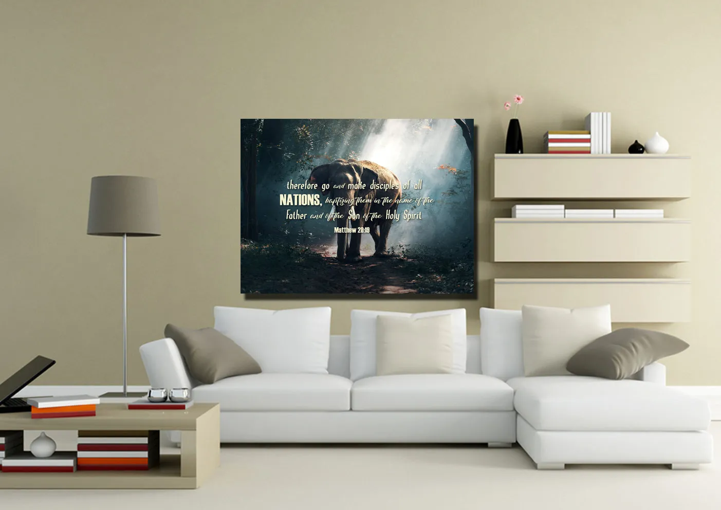 Matthew 2819 Canvas Wall Art Print S - Christian Canvas Wall Art