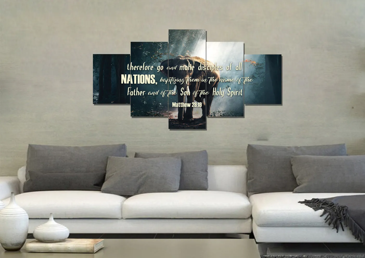 Matthew 2819 Canvas Wall Art Print S - Christian Canvas Wall Art