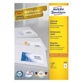 Multipurpose General Use Labels with Ultra Grip 105 x 35 mm A4