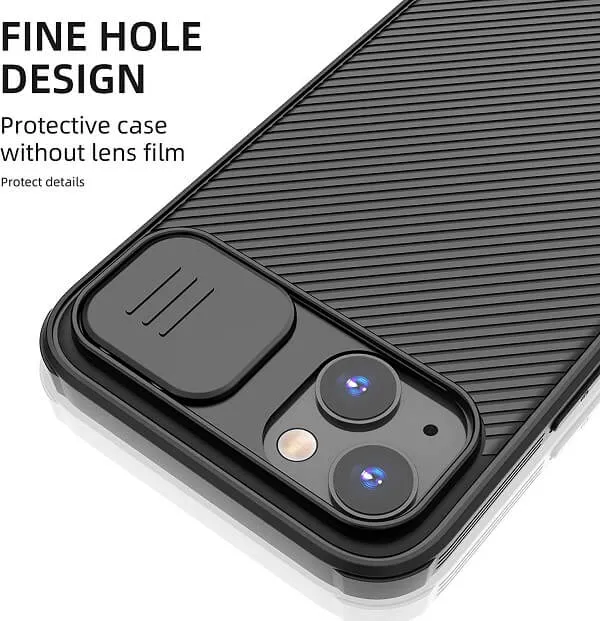 Nillkin For Apple iPhone 14 Magsafe CamShield With Camera Protection Case Slim Magnetic Shockproof Cover (Black)