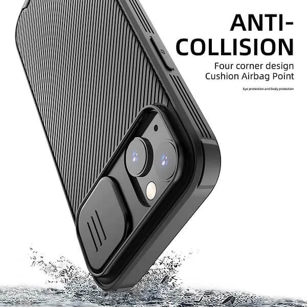 Nillkin For Apple iPhone 14 Magsafe CamShield With Camera Protection Case Slim Magnetic Shockproof Cover (Black)