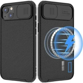 Nillkin For Apple iPhone 14 Plus Magsafe CamShield With Camera Protection Case Slim Magnetic Shockproof Cover (Black)
