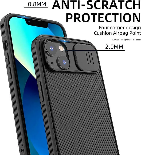 Nillkin For Apple iPhone 14 Plus Magsafe CamShield With Camera Protection Case Slim Magnetic Shockproof Cover (Black)