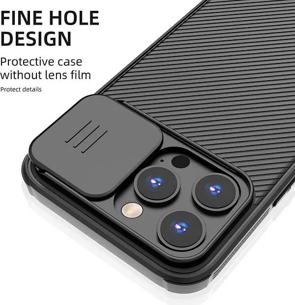 Nillkin For Apple iPhone 14 Pro Magsafe CamShield With Camera Protection Case Slim Magnetic Shockproof Cover (Black)