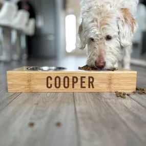 Personalized Dog and Cat Feeding Stands with Bowls