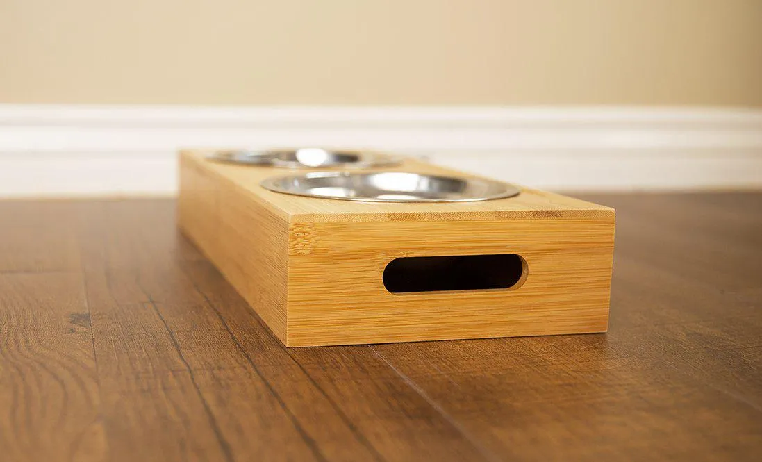Personalized Dog and Cat Feeding Stands with Bowls
