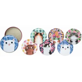 Planet Cat Tin Coasters Set of 6
