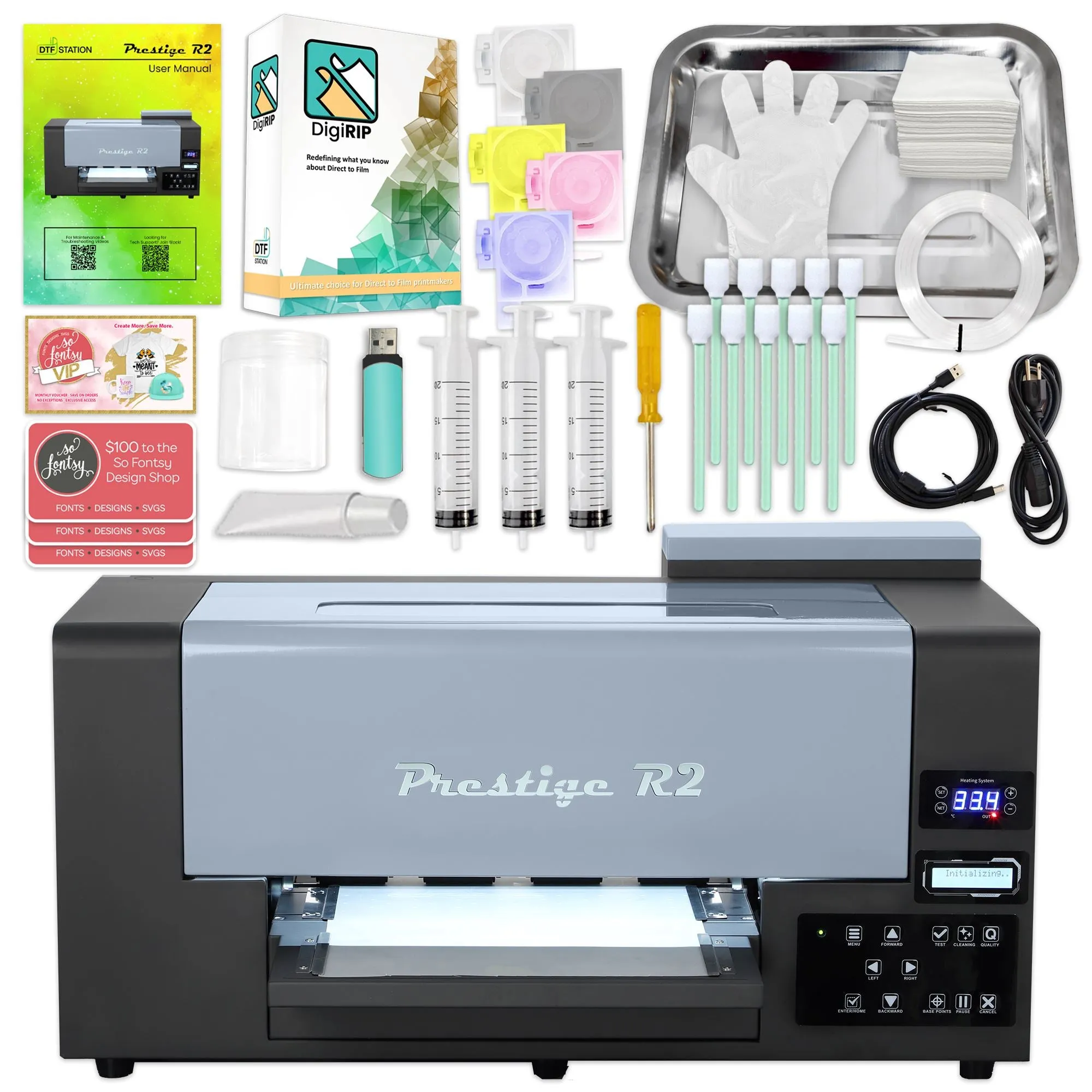 Prestige R2 Direct To Film (DTF) Roll Printer Base Bundle - 13"