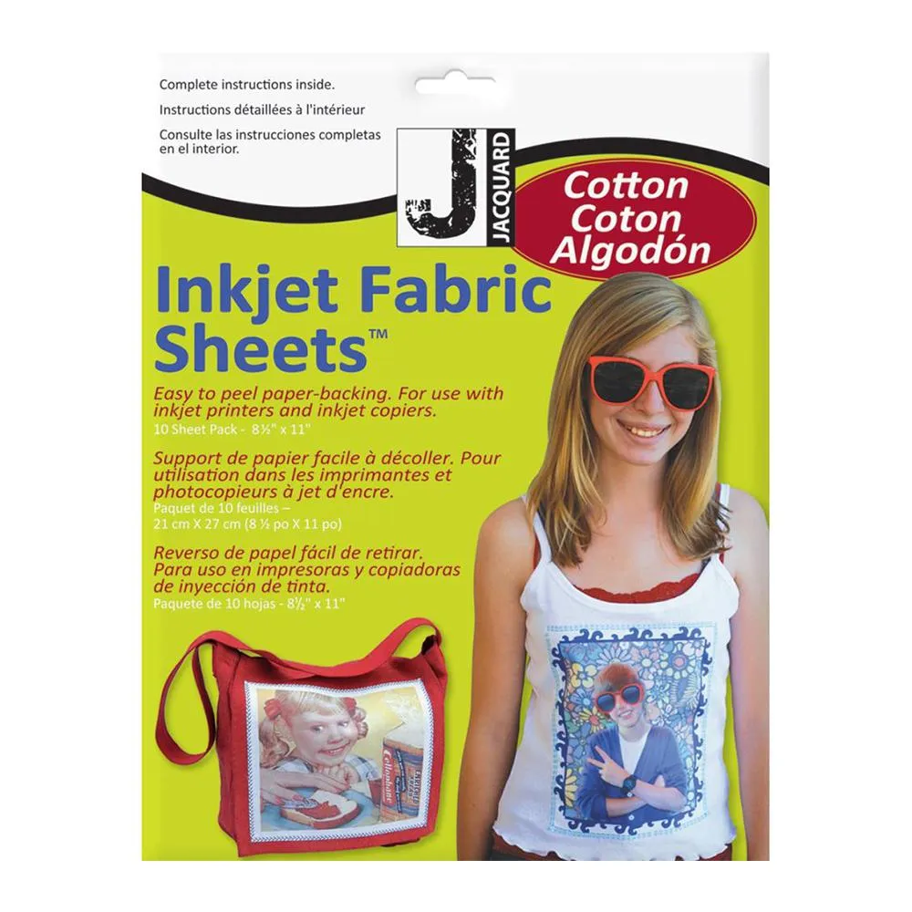 Printed Treasures Ink Jet Fabric Sheets 8.5""X11"" 10/Pkg 100% Cotton Percale