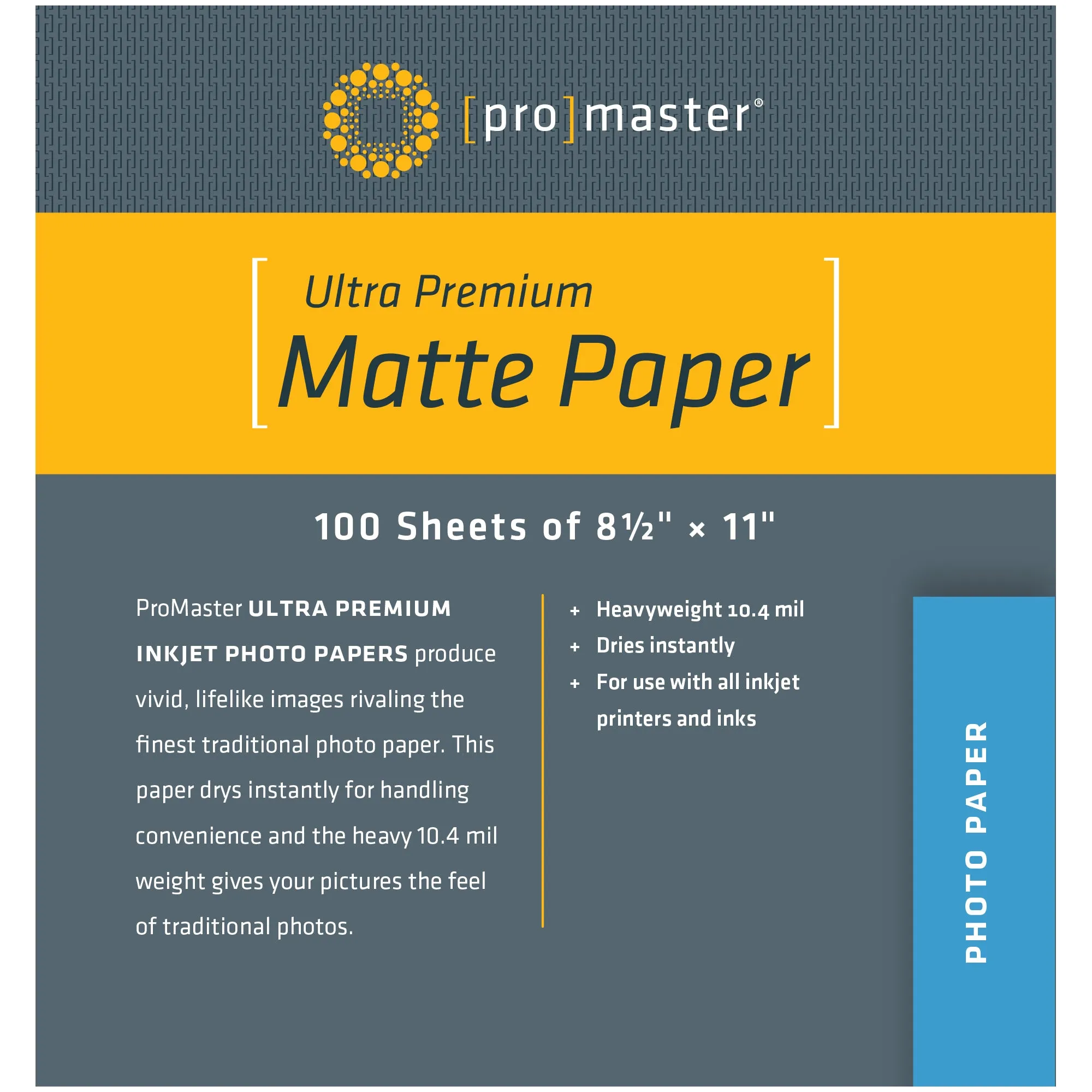 ProMaster Ultra Premium Matte Paper - 8 1/2"x11" - 100 Sheets