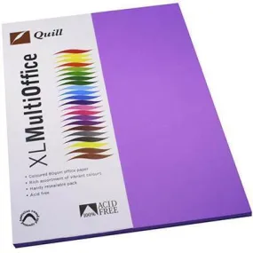 Quill Coloured A4 Copy Paper 80Gsm Lilac Pack 100 Sheets