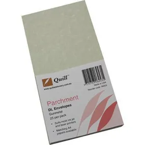 Quill Dl Envelopes Parchment Gunmetal Pack 25