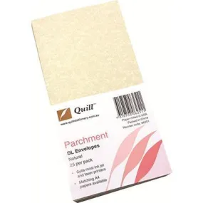 Quill Dl Envelopes Parchment Natural Pack 25