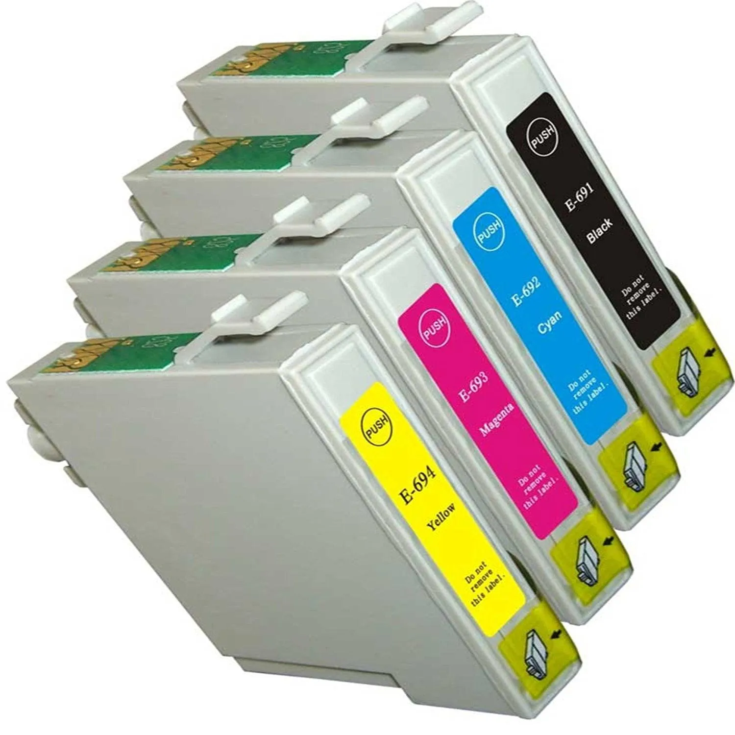Remanufactured Epson 69 Ink Cartridges Set, 4 Color ink For Epson Stylus & Workforce