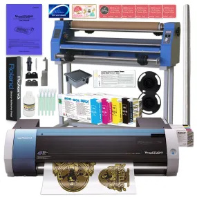 Roland BN-20 Eco-Solvent 20" Printer & Cutter w/ CMYK MT Inks & GFP Laminator