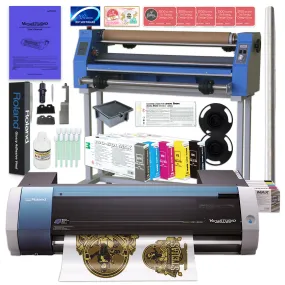 Roland BN-20 Eco-Solvent 20" Printer & Cutter w/ CMYK WH Inks & GFP Laminator