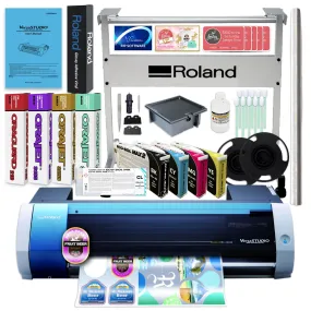 Roland BN-20A Desktop 20" Eco-Solvent Printer & Cutter w/ CMYK, Media & Stand