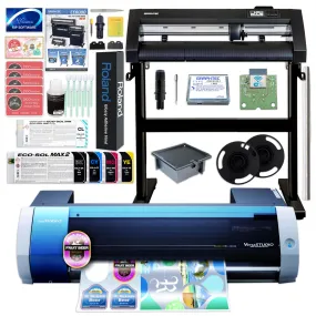 Roland BN-20A Desktop 20" Eco-Solvent Printer w/ CMYK Inks & Graphtec CE8000-60