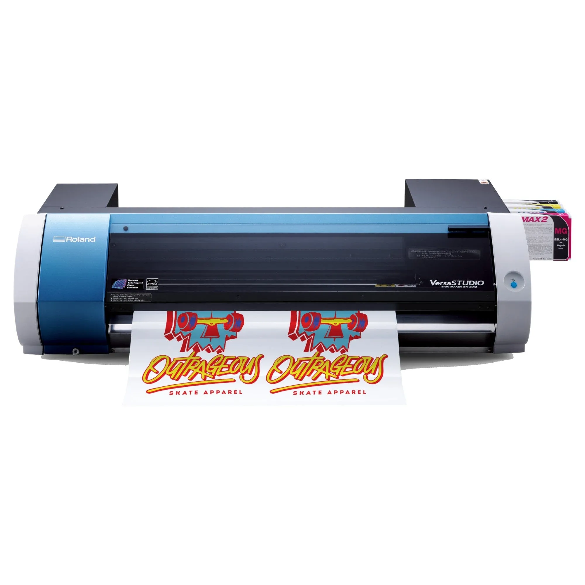 Roland BN-20A Eco-Solvent 20" Printer & Cutter w/ CMYK Inks & Siser Romeo