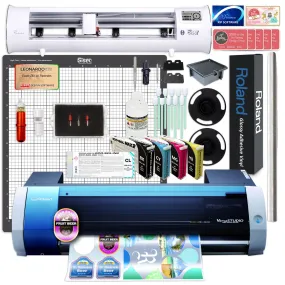 Roland BN-20A Eco-Solvent 20" Printer & Cutter w/ CMYK Inks & Siser Romeo