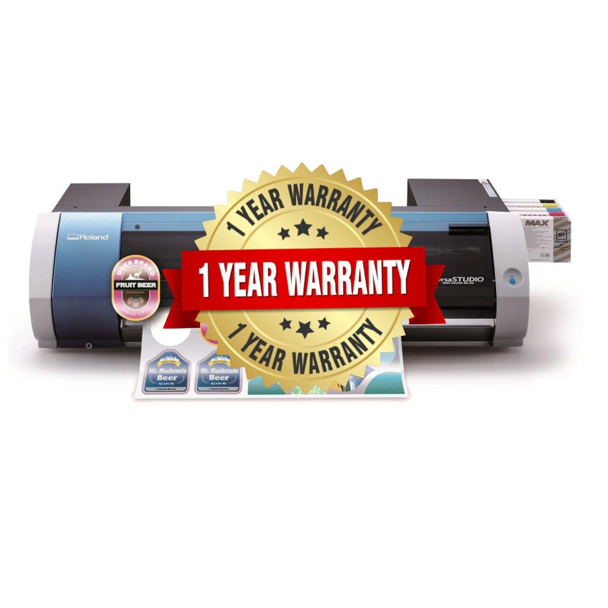 Roland BN-20A Eco-Solvent 20" Printer & Cutter w/ CMYK Inks & Siser Romeo