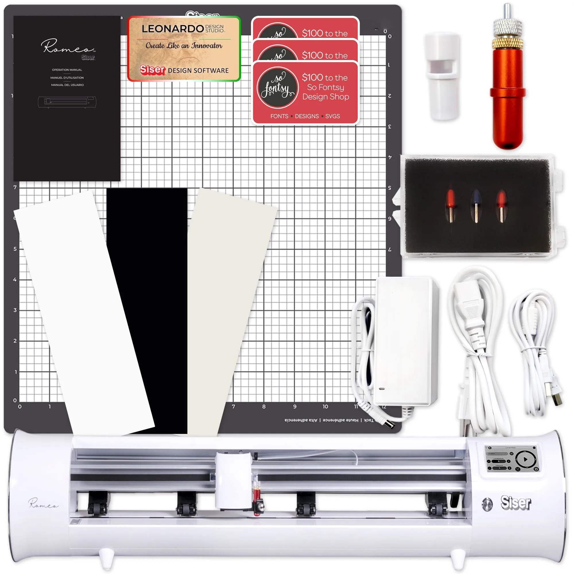 Roland BN-20A Eco-Solvent 20" Printer & Cutter w/ CMYK Inks & Siser Romeo