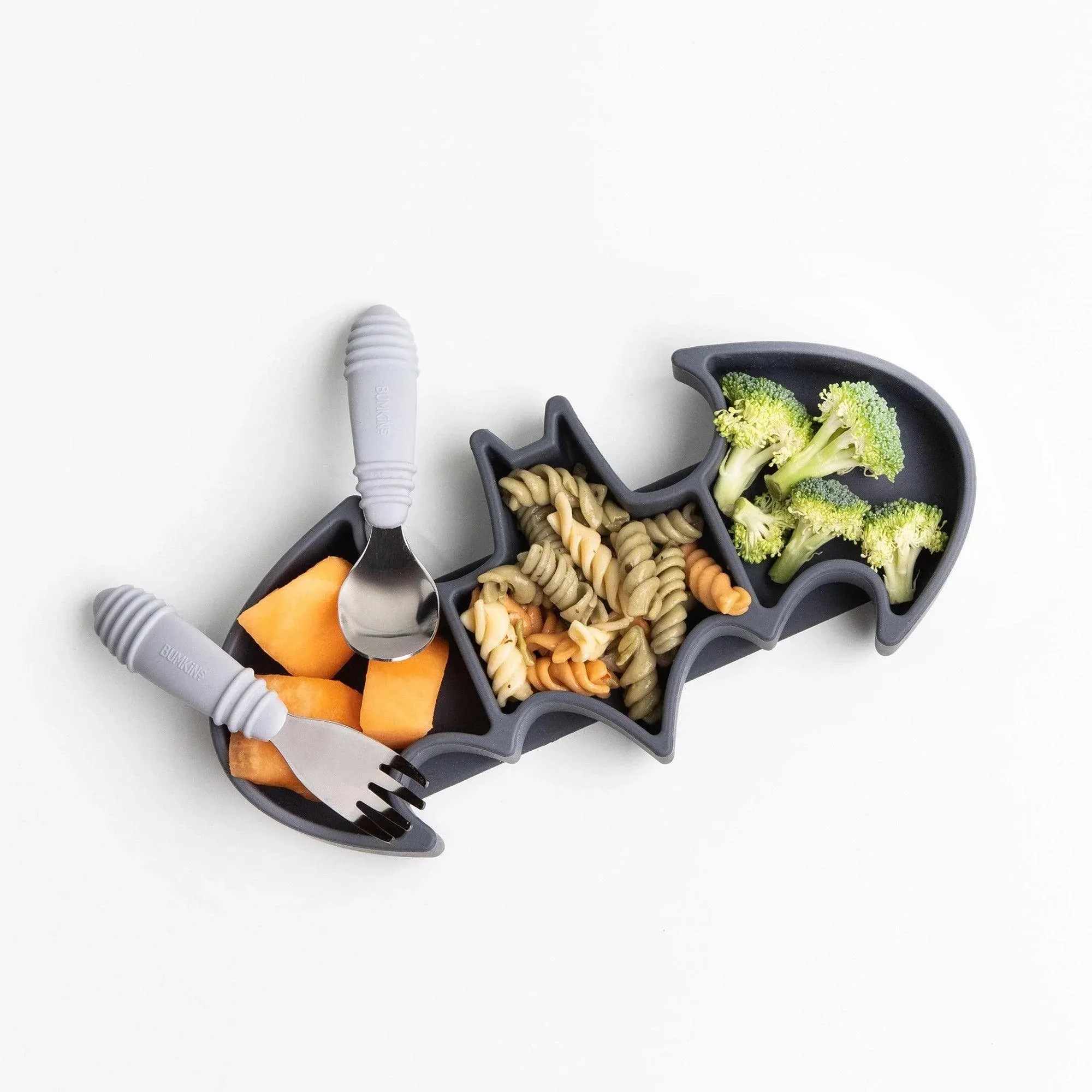 Silicone Grip Dish: Batman Gray