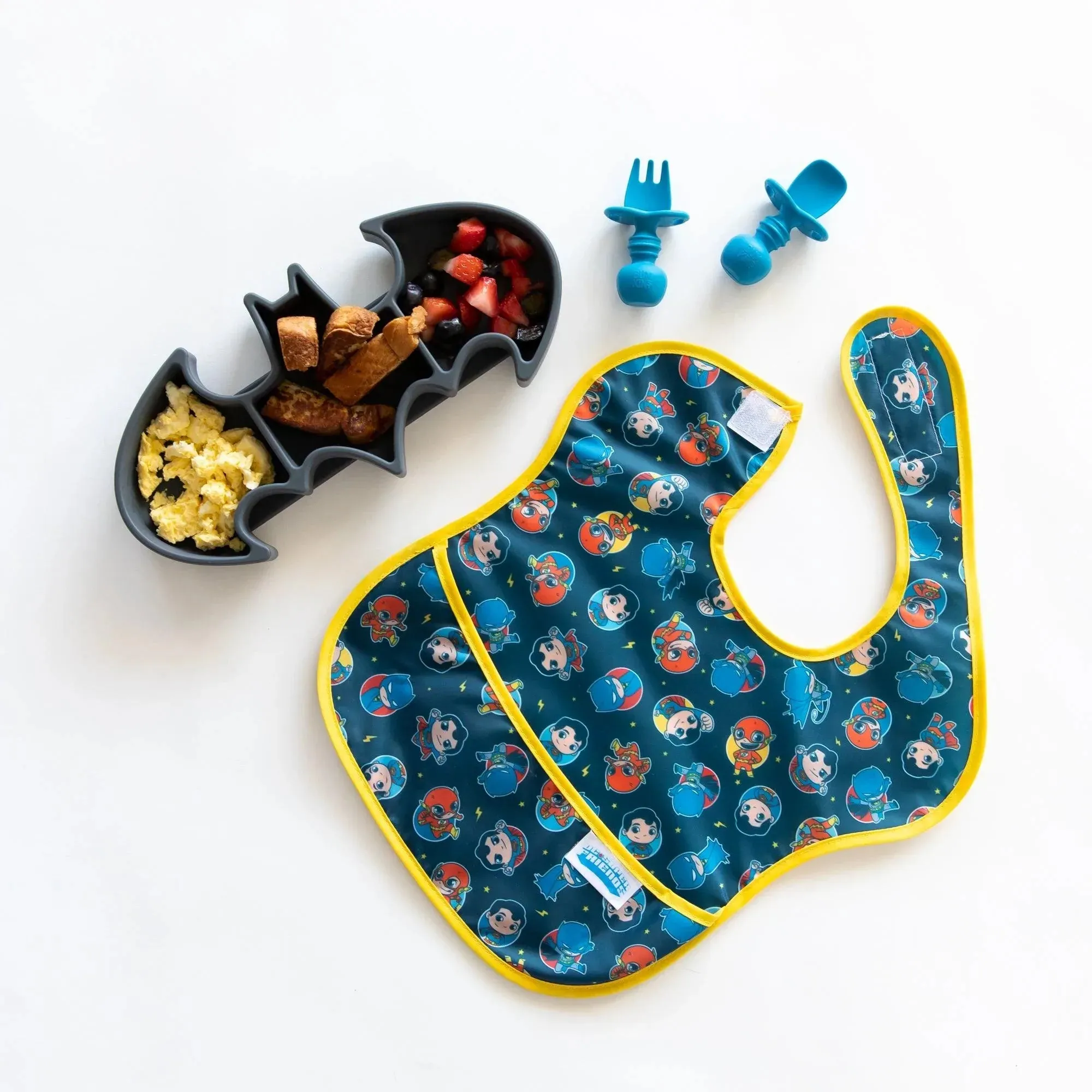 Silicone Grip Dish: Batman Gray