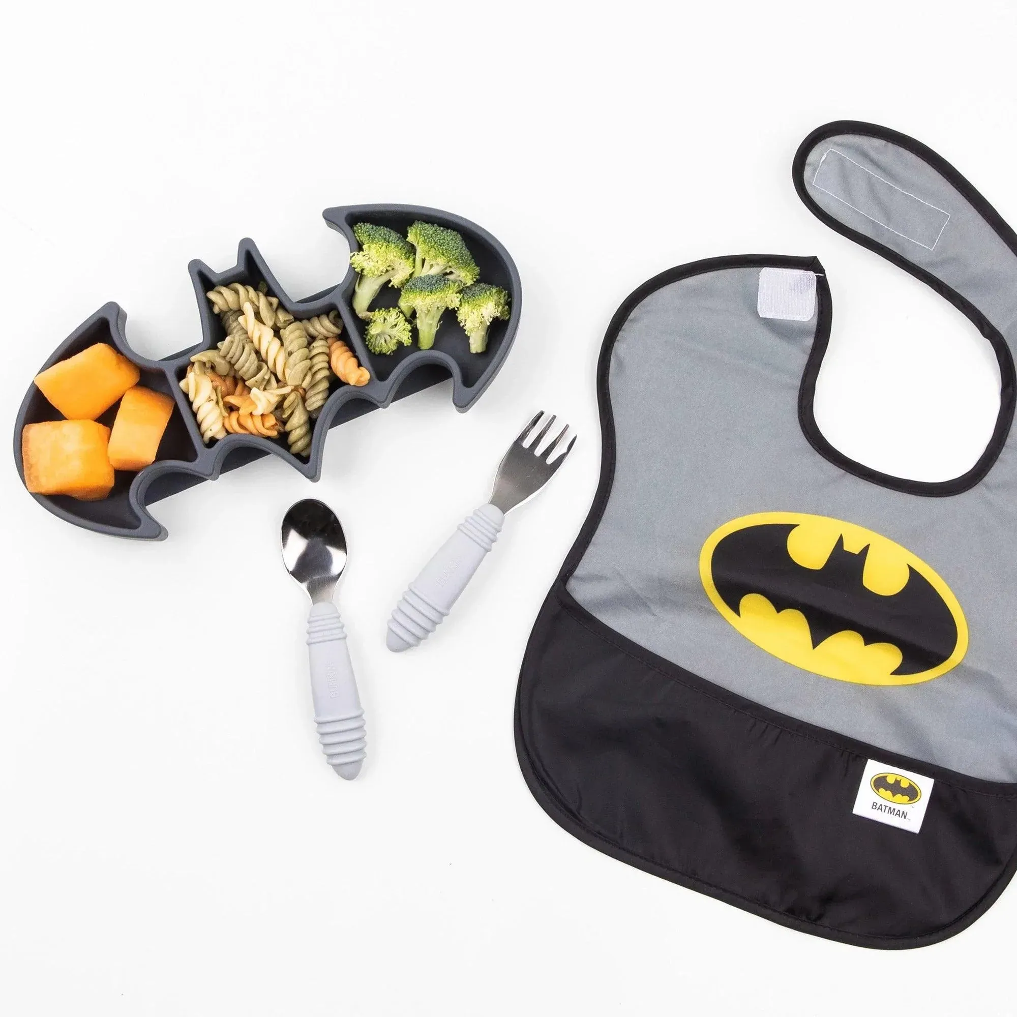 Silicone Grip Dish: Batman Gray