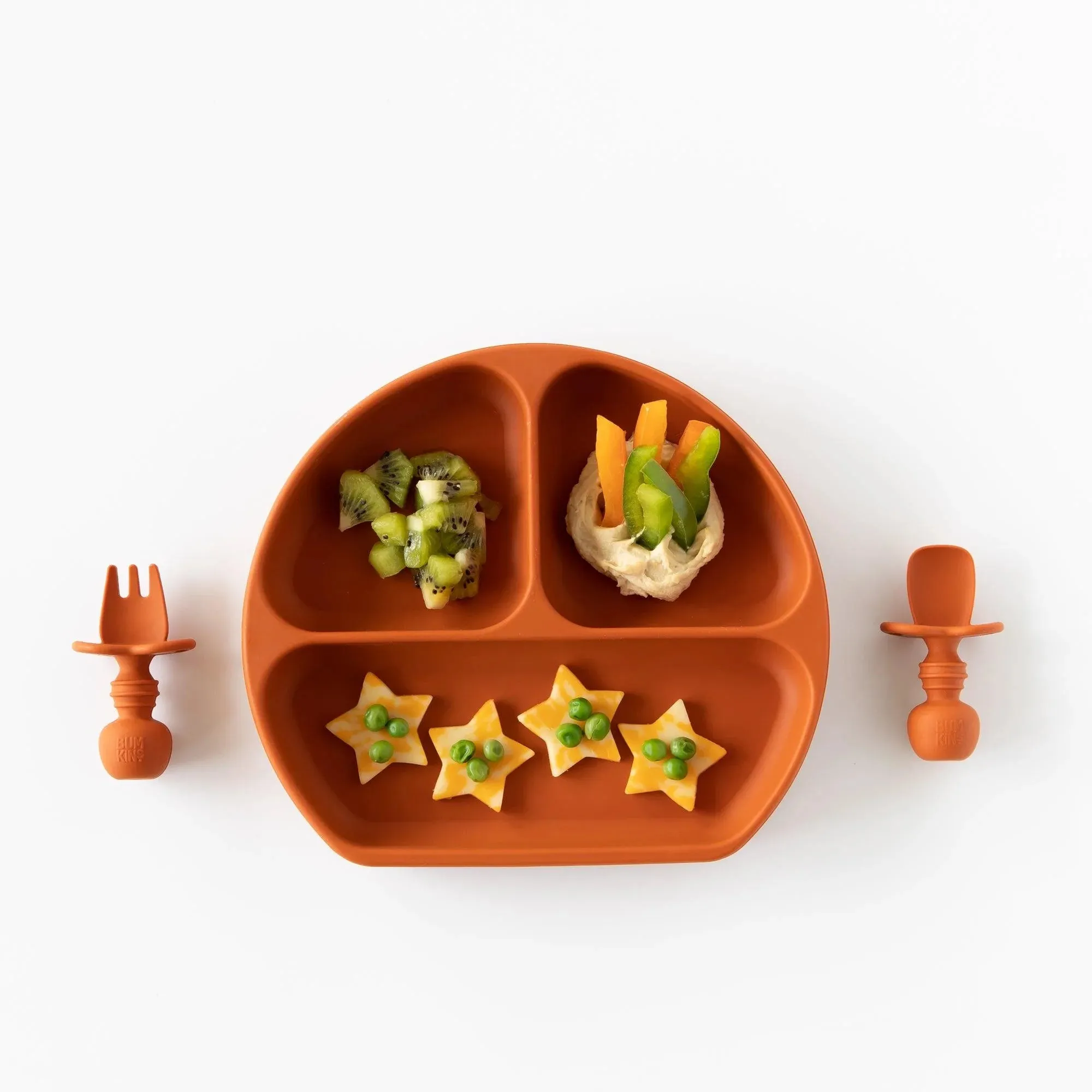 Silicone Grip Dish: Clay