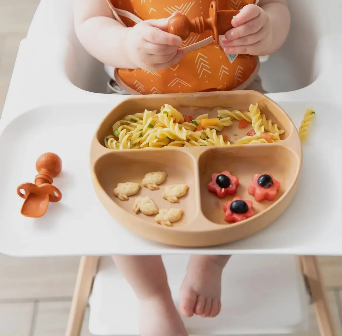Silicone Grip Dish - Wood Grain
