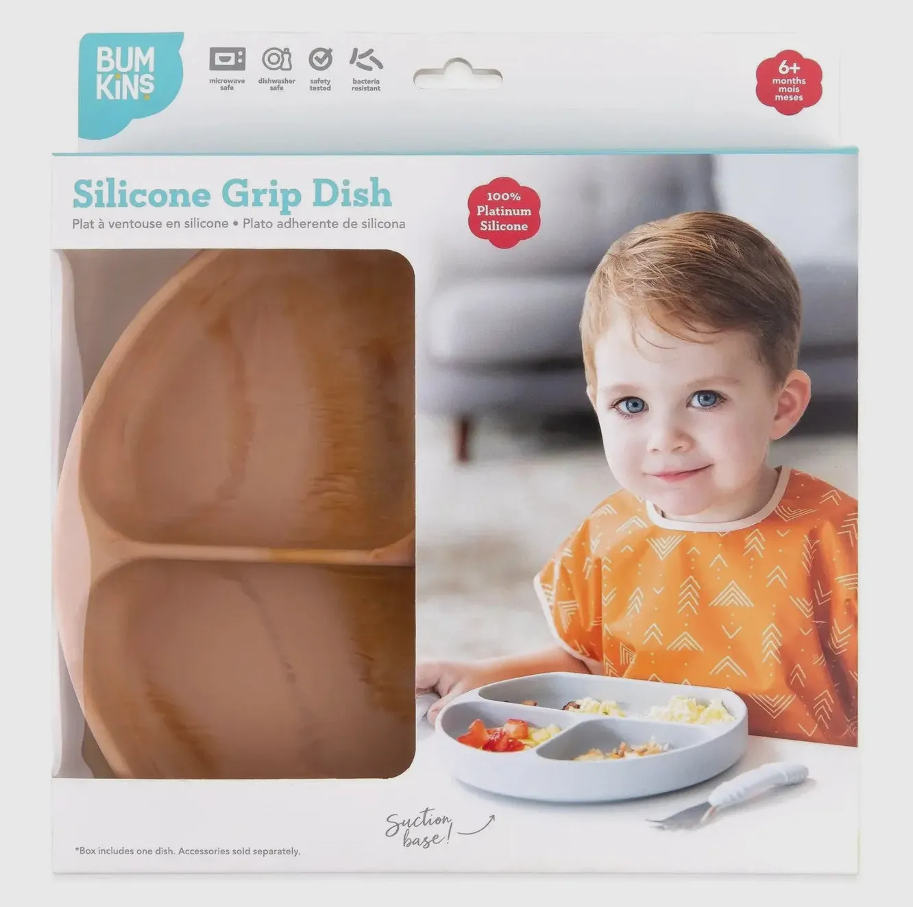 Silicone Grip Dish - Wood Grain