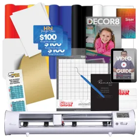 Siser Romeo 24 Vinyl Cutter Bundle with Siser Easyweed HTV and Heat Transfer Paper
